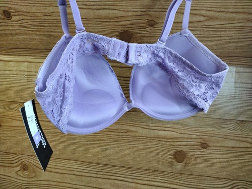 TrueByRue21 Sexy Purple Underwire Lace Bra 36D NWT Extreme Push Up Plunge - Picture 6 of 8
