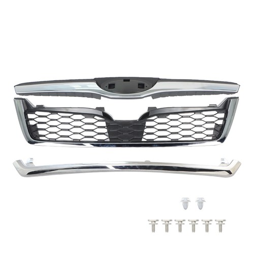 For 14 15 16 17 18 Subaru Forester Honeycomb Factory Style Front Chrome Grille - Imagen 2 de 12