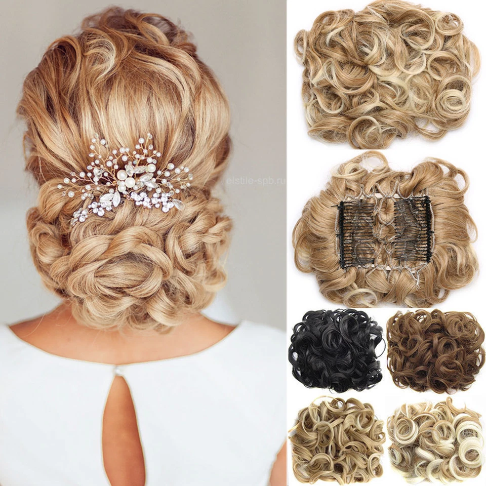 MEGA GRANDE GRUESO Moño Desordenado Moño Updo Clip en Extensiones de Cabello COMO REAL EE. UU. Foto 2 de 4