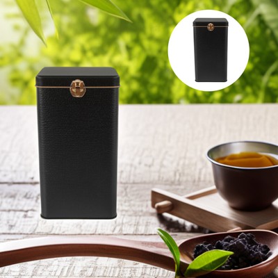  Metal Cookie Jar Food Storage Canister Tea Caddy Tin Loose Container Matcha