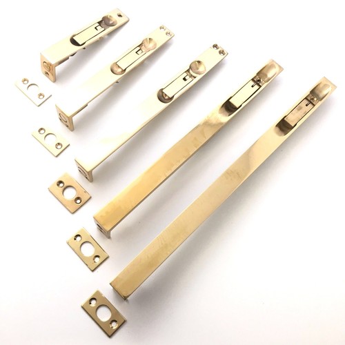Heavy Duty Polished Brass Flush Bolt Lever Action For Rebated Door 4/6/8/10/12" eBay
