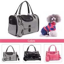Pet Carrier Dog Cat Puppy Portable Travel Tote Bag Soft Sided Black/Pink Bag