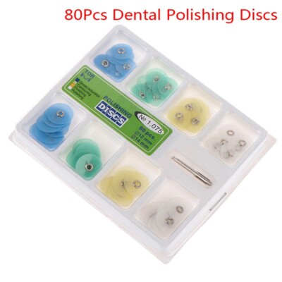 80pc Dental Polishing Kit - Finishing Discs & Mandrel For Composite Resin Fillings