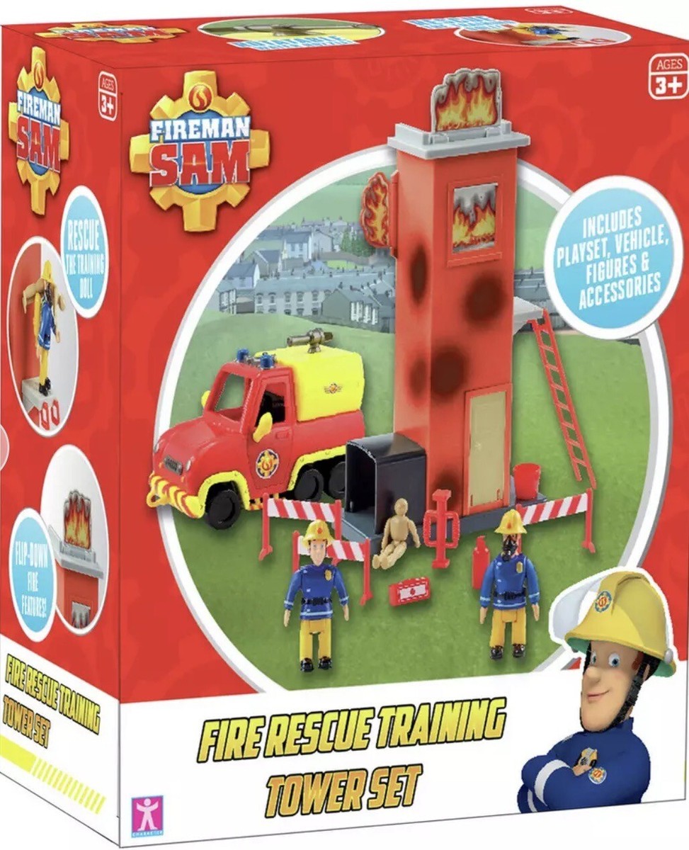 NEW Fireman Sam Playset Fire Rescue Training Tower Centre Set