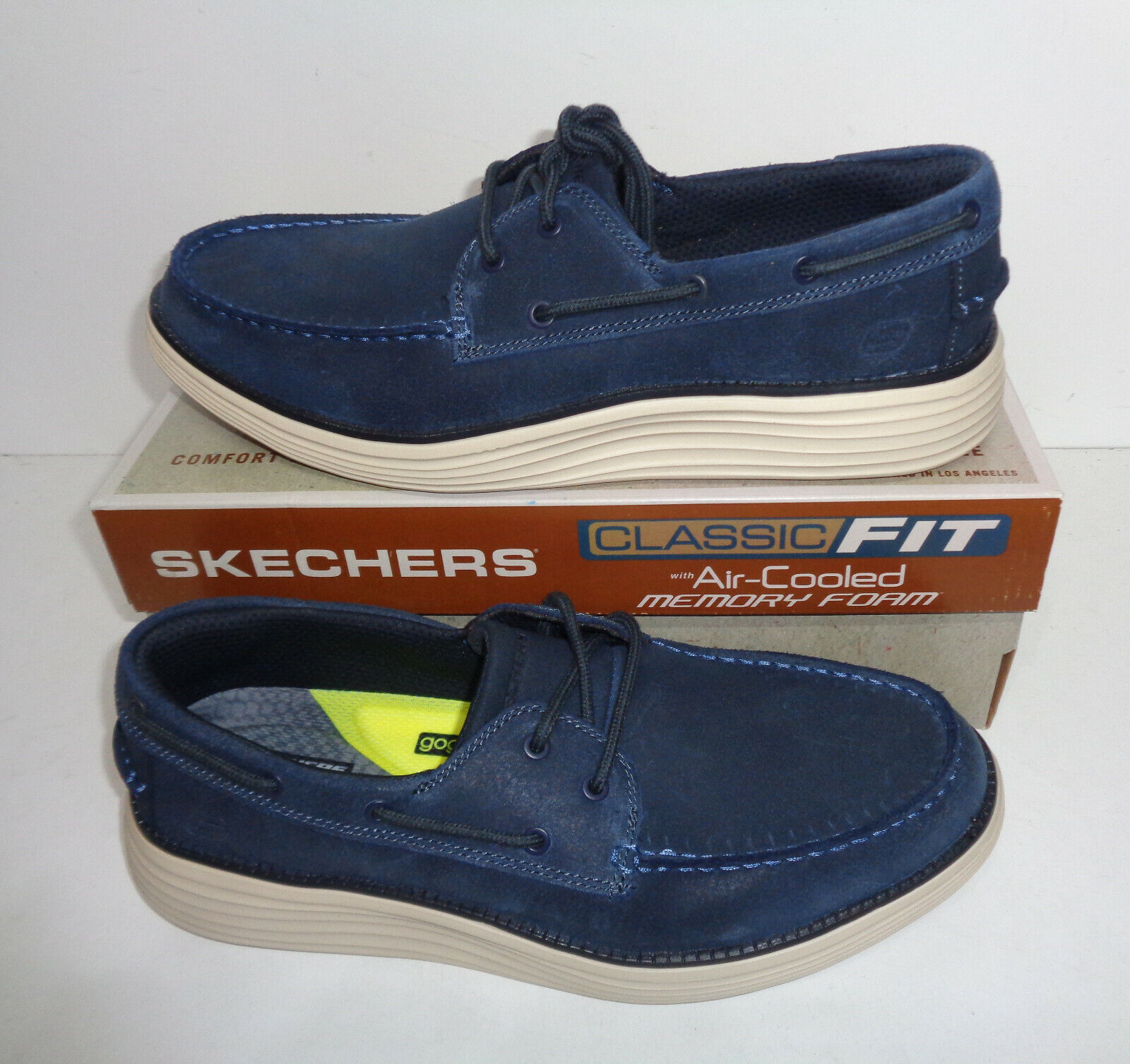 Skechers para hombre espuma viscoelástica mocasines de marino zapatos de barco precio de venta sugerido por el £77 tallas 6-11 | eBay