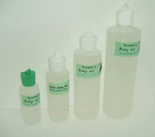 Amber White Clear Zelda's Body Oil Wholesale 2oz 4oz 8oz 16oz FREE SHIP