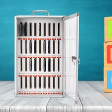 36 Slots Cell Phones Storage Cabinet Wall-Mounted with a Locked Aluminum Alloy