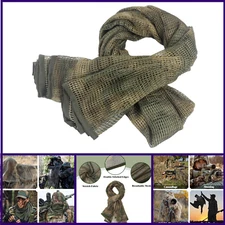 HYOUT Tactical Neck Scarves Woodland Camo Scarf Desert Shemagh for Outdoor Sport