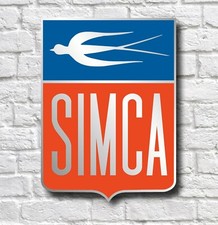 SIMCA 2FT GARAGE WANDSCHILD PLAKETTE CLASSIC VINTAGE WERKSTATT MANN H&Ouml;HLE 1100 Aronde
