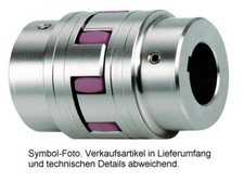 KTR Rotex 28 STAHL Kupplung komplett, Bohrung mit Nut wählbar, 98 SH-A Zahnkranz
