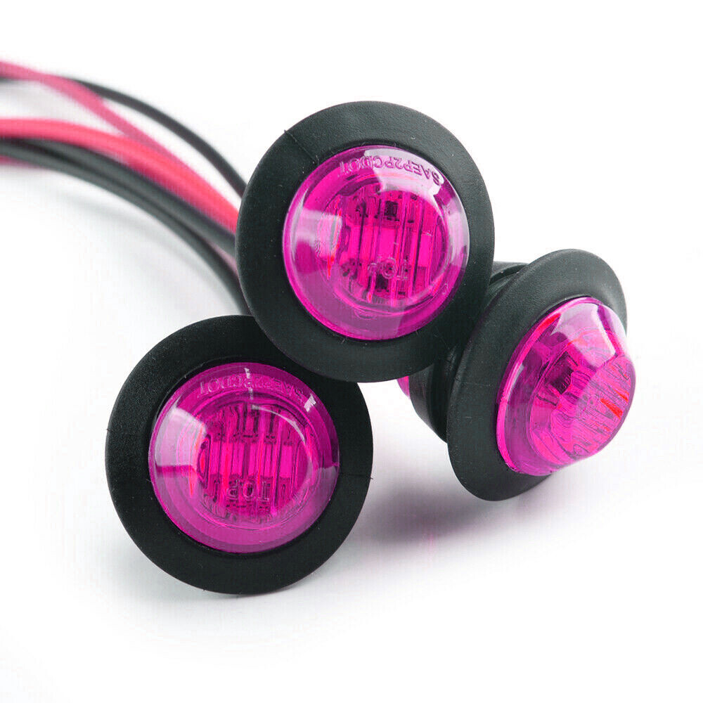10-Pack 3/4 Inch Purple LED Rock Lights - Underbody Kit For Jeep, Truck, ATV (IP67)