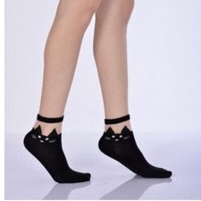 CATITUDE ANKLE SOCKS Size 4-7uk Black