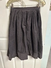 Pea Pod Small 9 Cotton Cordarouy Striped skirt School 70s 80s Brown Purple 26x26
