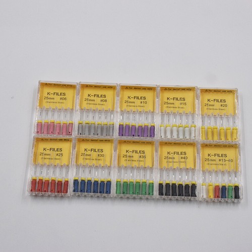 1 Pack Stainless Steel Dental K-Files 25mm Files Endodontic Instruments Hand Use - Picture 18 of 86