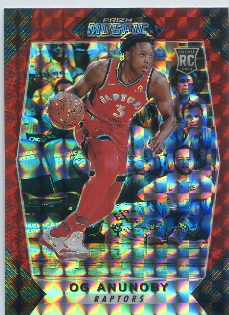 2017-18 Panini Mosaic OG ANUNOBY RC ROOKIE #72 RED Prizm