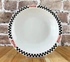 VTG Coca Cola-2002-Black Checkered-Salad Dish Desert Gibson Ceramic