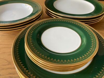 SPODE ASHDOWN WUNDERSCHÖNES VINTAGE PORZELLAN ~ GRÜN GOLD ~ WÄHLEN SIE IHR STÜCK!