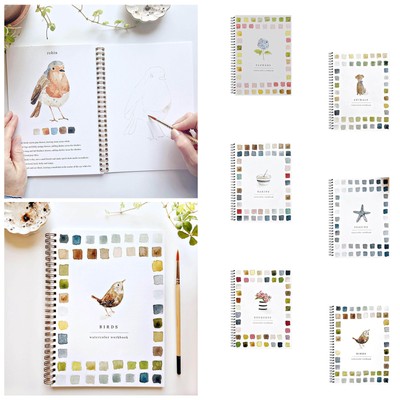 Emily Lex Studio Watercolor Workbook For Beginners Of Art Painting Work Supplies