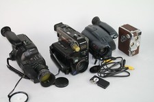 Lot of 4 Olympus VX-802-KU, Sony CCD-V101, Panasonic PV-19D Embassy Camcorders