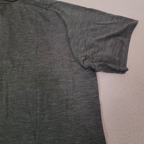 Lululemon Shirt Mens XXL Short Sleeve Metal Vent Tech Polo Lightweight Gray - Picture 9 of 14