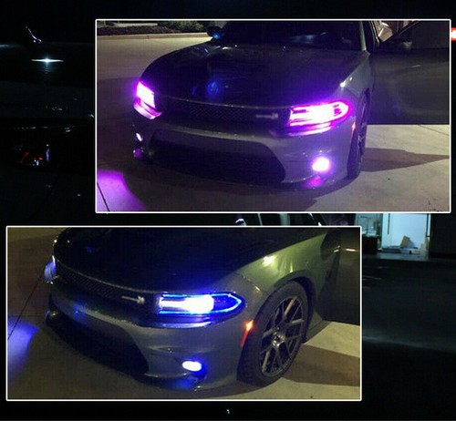 Bluetooth RGBW Multi-Color LED DRL Board Headlight For 2015-2020 Dodge Charger - Picture 8 of 8
