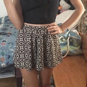 flowy patterned shorts