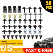 50Pcs For Toyota Lexus Under Engine Cover Clips Underbody Mudguard Shield Screws