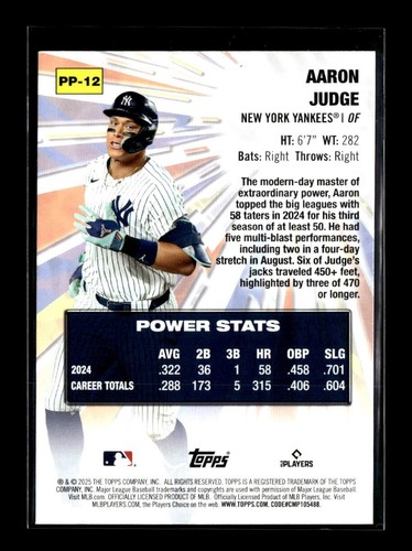 2025 Topps Series 1 Baseball Power Players Insert Complete Your Set - Picture 24 of 50