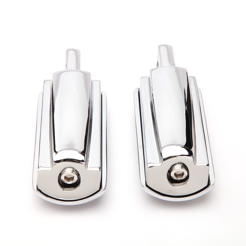 Black Motorcycle Pegs Highway Foot Pegs For Harley Dyna, Super Glide, Low Rider - Black Aluminum With Rubber Harley Davidson Dyna Foot Pegs - Foto 5