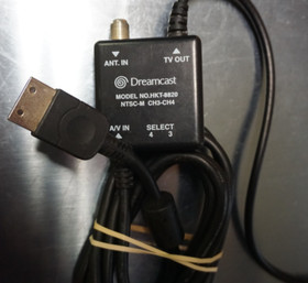 Official Sega Dreamcast RF TV Video Adapter Cable HKT-8820