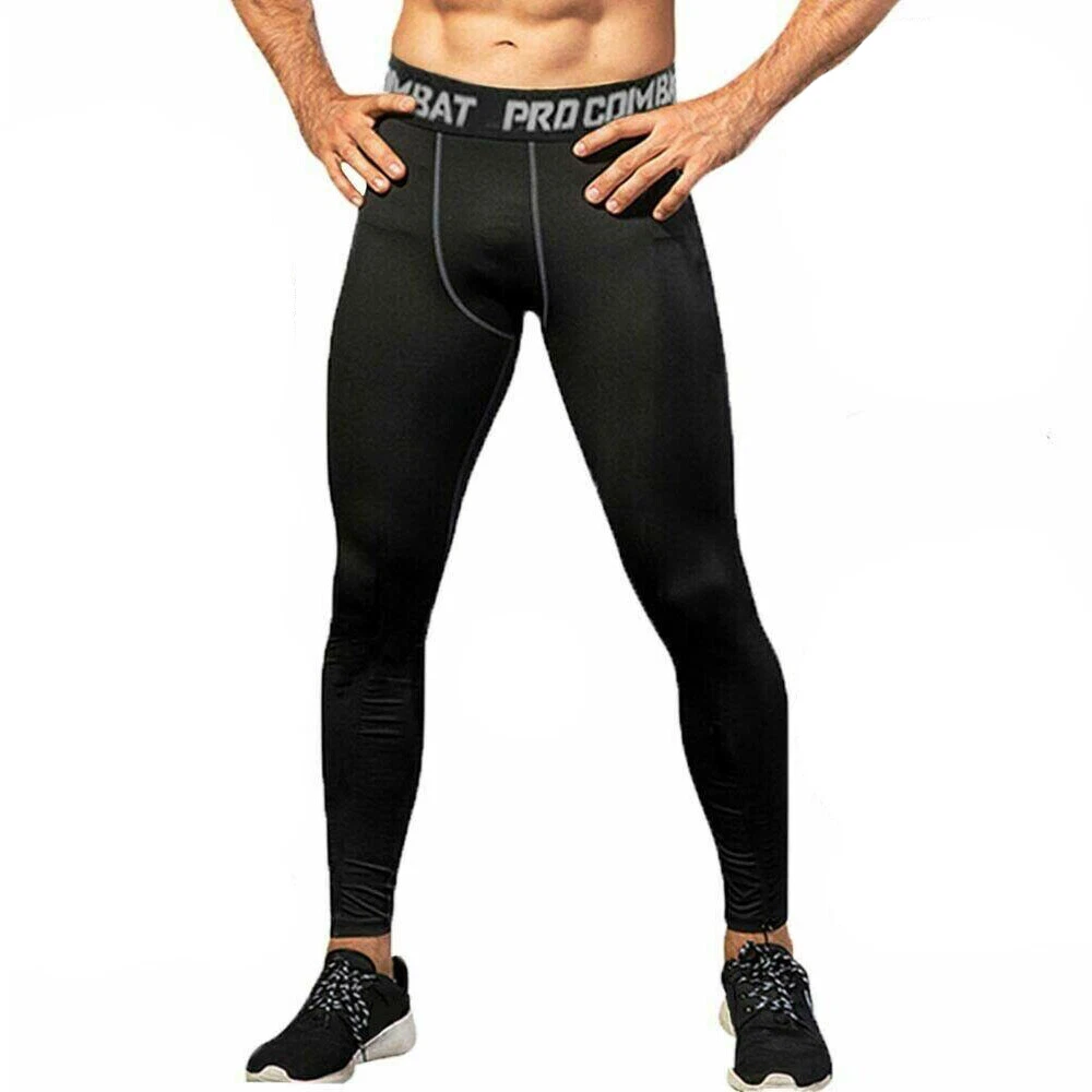 Men's Compression Pants Base Layer Long Tight Leggings Gym Workout Running  Pants