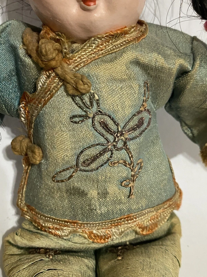 AUTHENTIC ANTIQUE JAPANESE DOLL ITCHIMATSU NINGYO GIRL 7” MEIJI PERIOD - Image 4 of 4