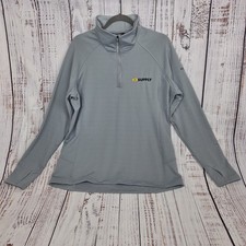 The North Face Womens Tech Pullover Fleece Mid Grey XL Made in Indonesia NWT