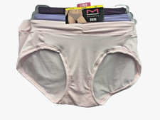 Maidenform Women's M/6 Everyday Luxe Bikini Panties 3 Pack Multi-Color NEW 