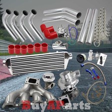 Turboturbocharger Cast Manifold Chrome Red Kit For B16 B18 B20 Integra Civic