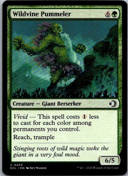 Wildvine Pummeler 203 Common Lorwyn Eclipsed Magic: The Gathering Near Mint