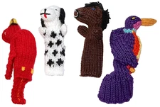 Finger Puppets, Animals, Peru, Average 4", Asst Only, Made With Real Fingers