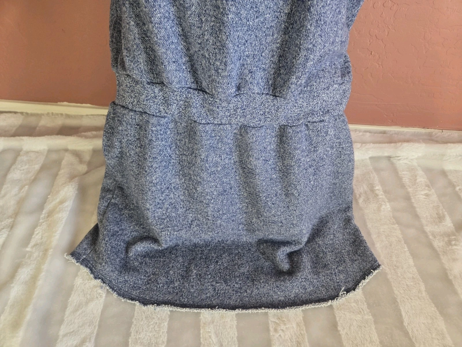 UNDERCOVER Abito Victorias Secret French Terry in tessuto blu copricostume da spiaggia schiena aperta taglia M