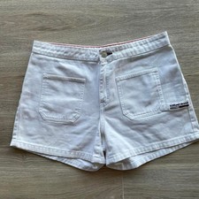 Tommy Hilfiger White Denim Carpenter Shorts Vintage Y2K Women's 8 90's Classic