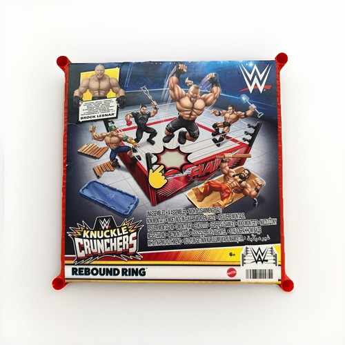 Mattel WWE Knuckle Crunchers Rebound Ring, set avec figurine articulée Seth Rolling avec sons, anneau Flex Mat et 7 accessoires inclus, jouet pour enfants, 6+ ans, JFK77