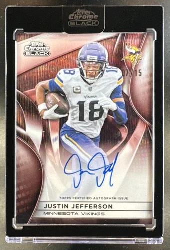 2025 Topps Chrome Justin Jefferson Chrome Autographs (RAW)