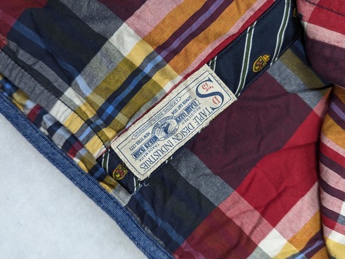 STAPLE PIGEON Red Blue Plaid Long Sleeve Btn SHIRT Men's L XL - Bild 6 von 13