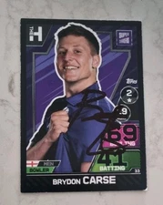 Brydon Carse Signed The 100 Cricket Trade Card Topps Select Australia T20