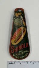 Vintage SHINOLA “The Wonderful Shoe Polish” Metal 4" Shoe Horn