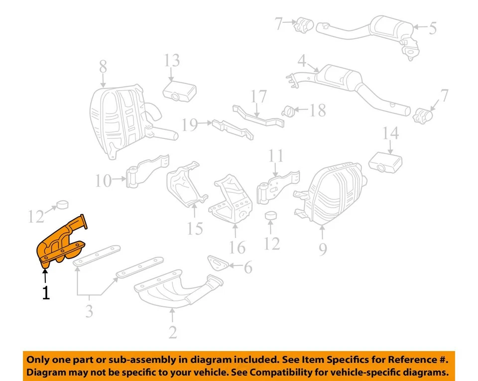 2005 2006 2007 2008 PORSCHE 911 RWD 3.6L COLETOR DE ESCAPE MOTOR ESQUERDO FABRICANTE DE EQUIPAMENTO ORIGINAL - Imagem 3 de 4