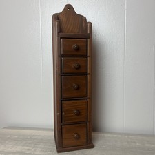 Vintage Stacked 5 Drawer Apothecary/Spice Cabinet/ Sewing Drawers