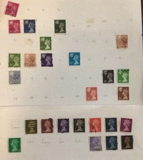 QEII UNSPECIFIED MIXED DEFINITIVE STAMPS.  Ex COLLECTION  all unused on sheet. 
