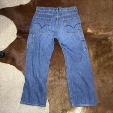 LEVIS Vintage Loose Straight Carpenter Jeans Mens 34x30 Denim Baggy Blue