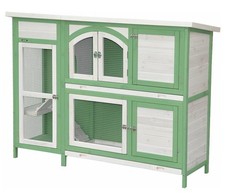 XXL Kaninchenstall Hasenstall Kleintierstall Meerschweinchen Jumbo grün weiss