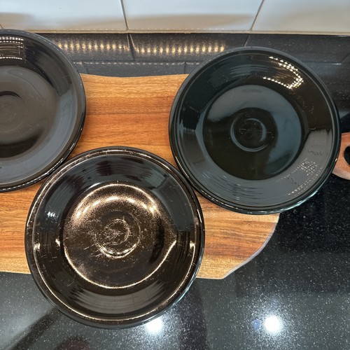 "Juego de 4 platos de postre ensalada negra HLC Fiestaware 7 1/4"" sin plomo" - Imagen 5 de 17